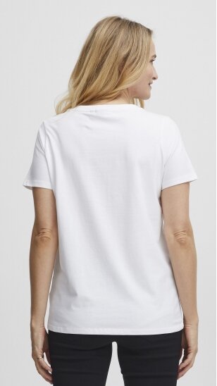 Balti marškinėliai trumpomis rankovėmis FRANSA