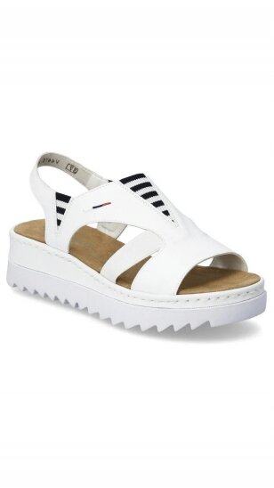 White platform sandals for women RIEKER