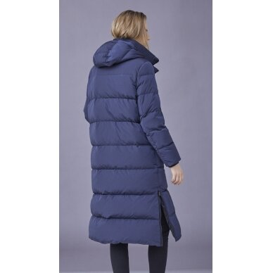 Long fur coat GRACE NAVY 2
