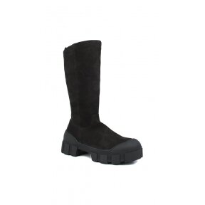 Black leather boots for women CAPRICE 26605-29