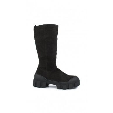 Black leather boots for women CAPRICE 26605-29 1
