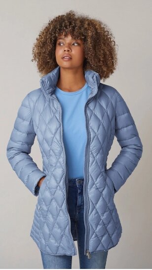 Lightweight down jacket for women JUNE DEMIN BLUE