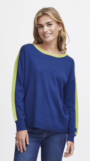 Blue sweater with long sleeves FRANSA