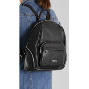 Women's leather backpack TOSCANIO TOS E117 JUODA