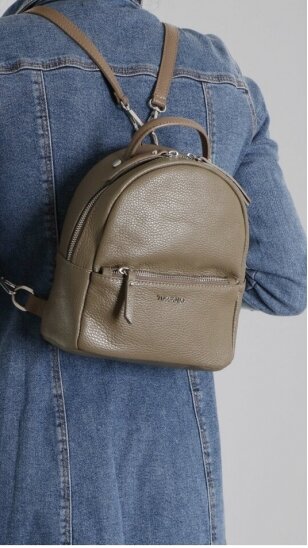 Leather backpack TOSCANIO E74 BEZ
