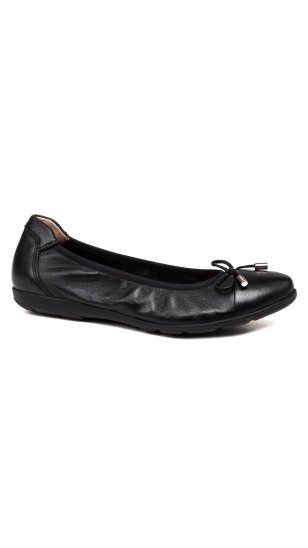 Leather ballerina shoes for women CAPRICE 22154-42