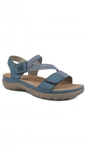 Comfortable sandals with velcro fasteners RIEKER