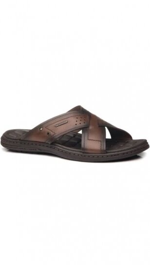 Brown leisure slippers for men PEGADA