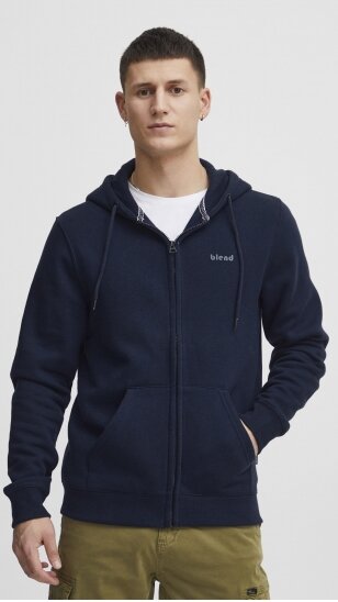 Dark blue hooded jumper for men BLEND