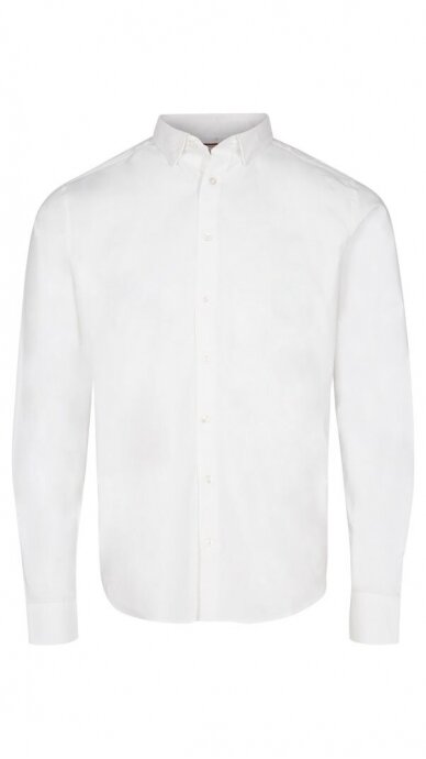 Vyriški balti klasikiniai marškiniai ilgomis rankovėmis SOLID 3